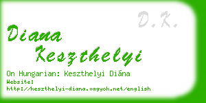 diana keszthelyi business card